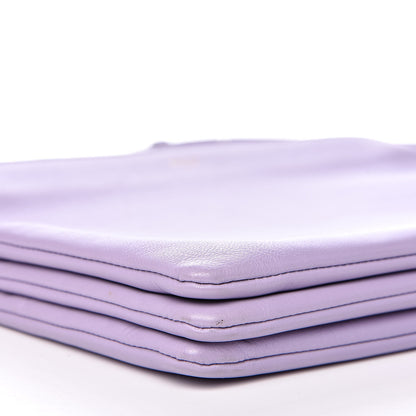 Celine Lambskin Large Trio Crossbody Bag Lilac 10 of 12