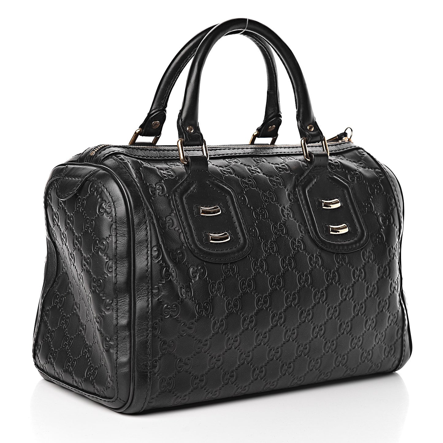 Guccissima Medium Techno Tag Boston Black