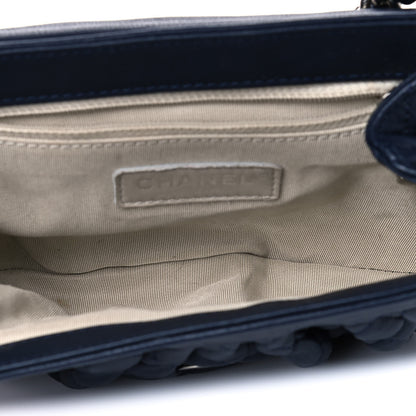 Chanel Washed Lambskin Mini Chain Around Messenger Navy Blue 4 of 9
