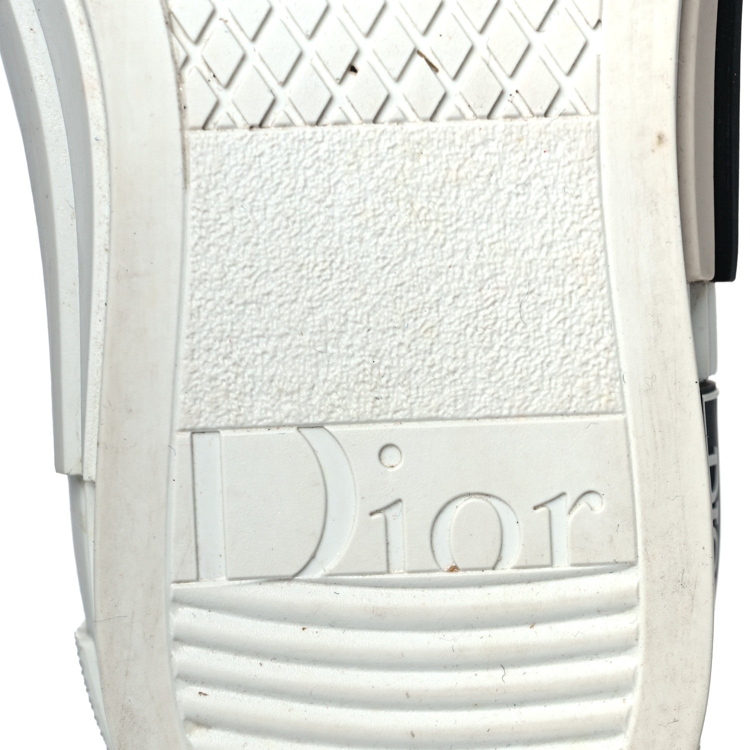 Christian Dior Technical Canvas Oblique B23 High Top Sneakers 35.5 White Black 6 of 10