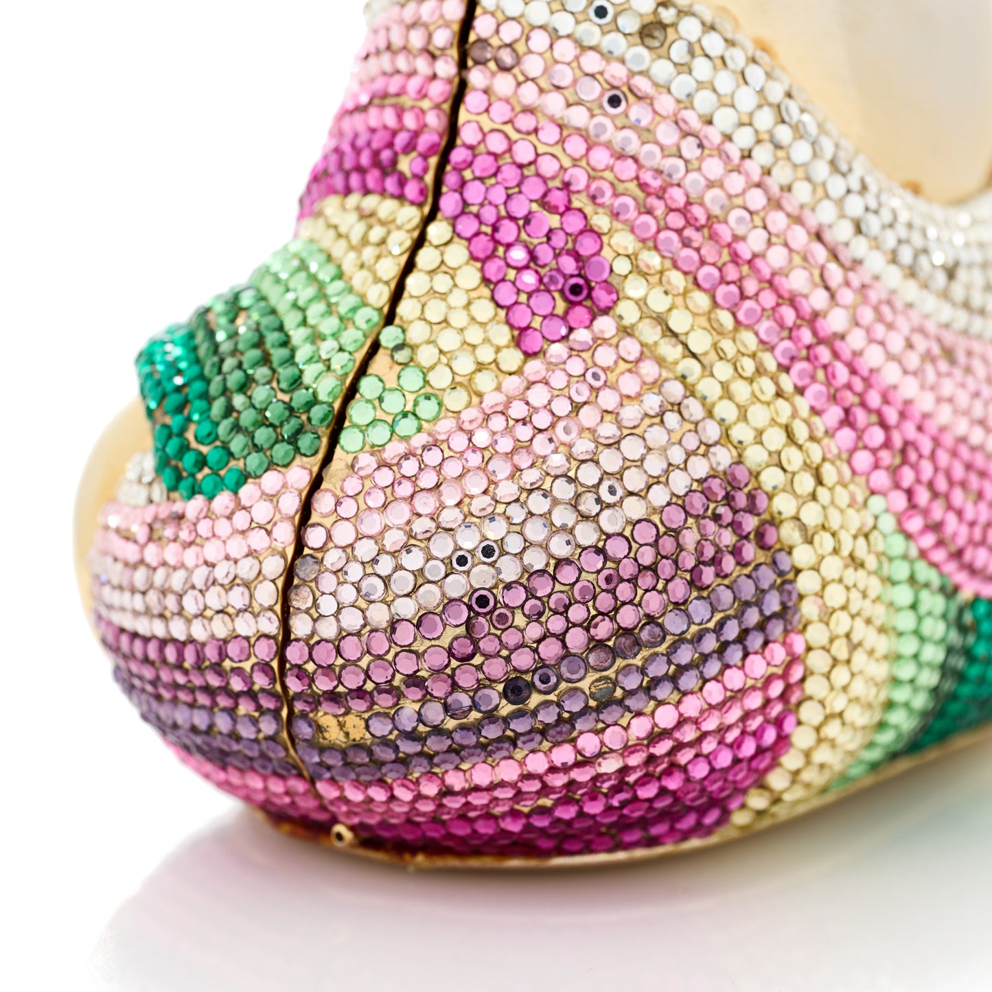 Swarovski Crystal Buddha Minaudiere Clutch Gold