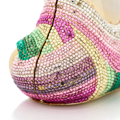 Judith Leiber Swarovski Crystal Buddha Minaudiere Clutch Gold 13 of 16