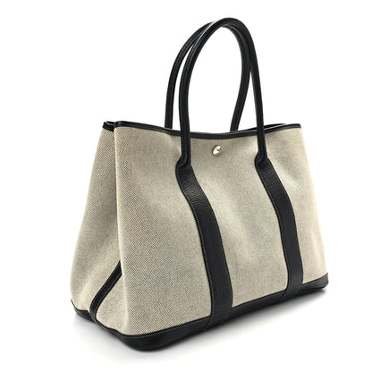 Hermes Toile Buffle Skipper Garden Party 36 MM Tote Black 3 of 9