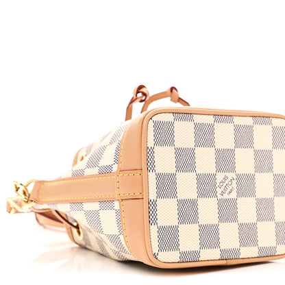 Louis Vuitton Damier Azur Vivienne Sac Nano Noe Dragon Fruit Pink 8 of 9