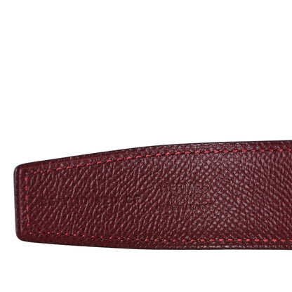Hermes Epsom 32mm H Belt 85 Rose Mexico Rouge H 4 of 5
