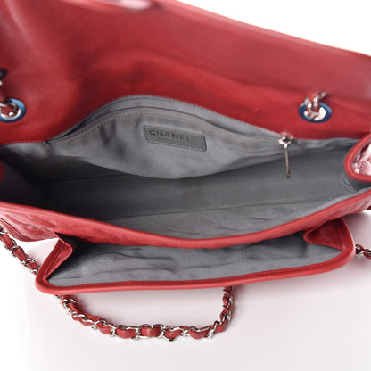 Chanel Caviar Quilted Large French Riviera Flap Red 5 of 13