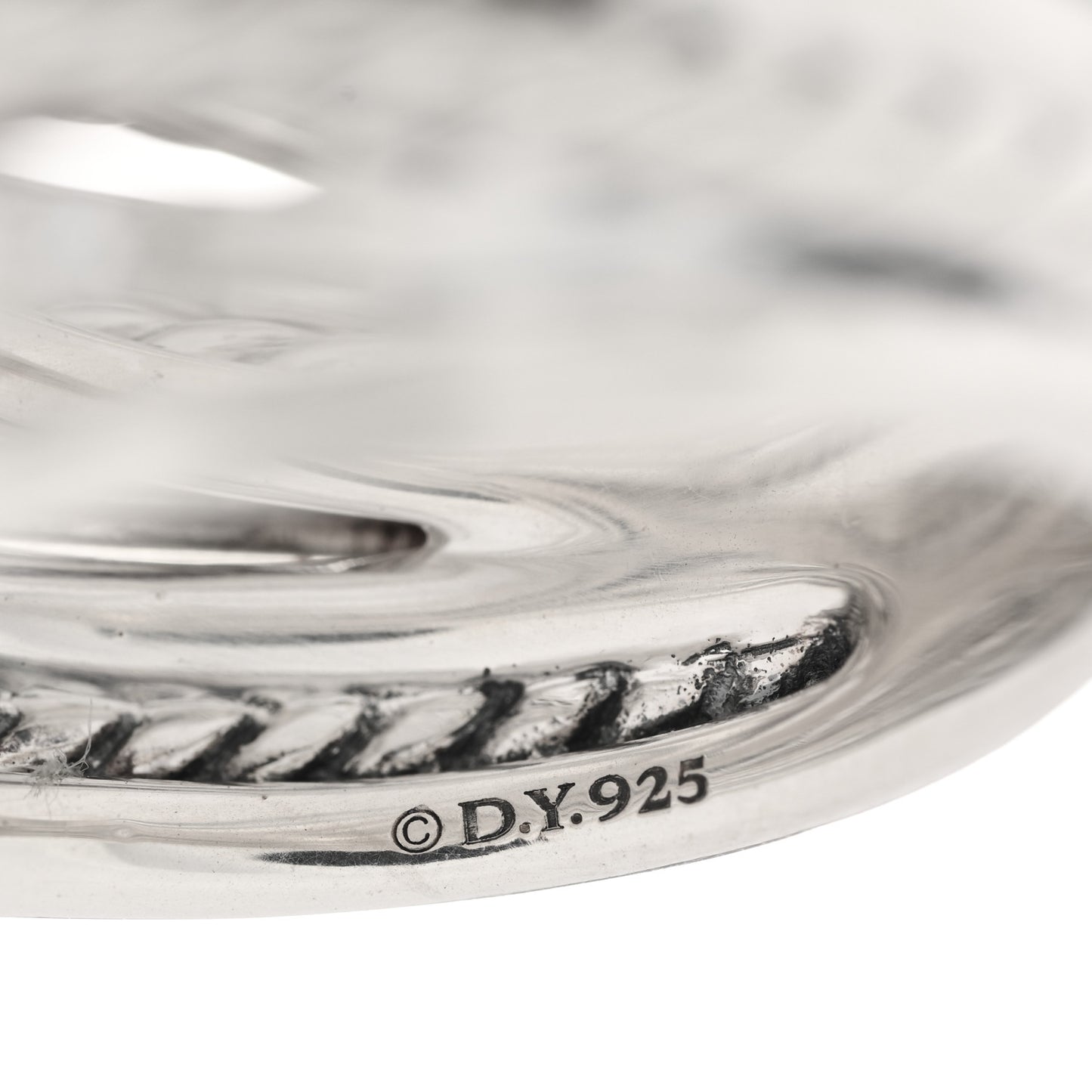 Sterling Silver Diamond 18mm Wide Crossover Ring 54 6.75