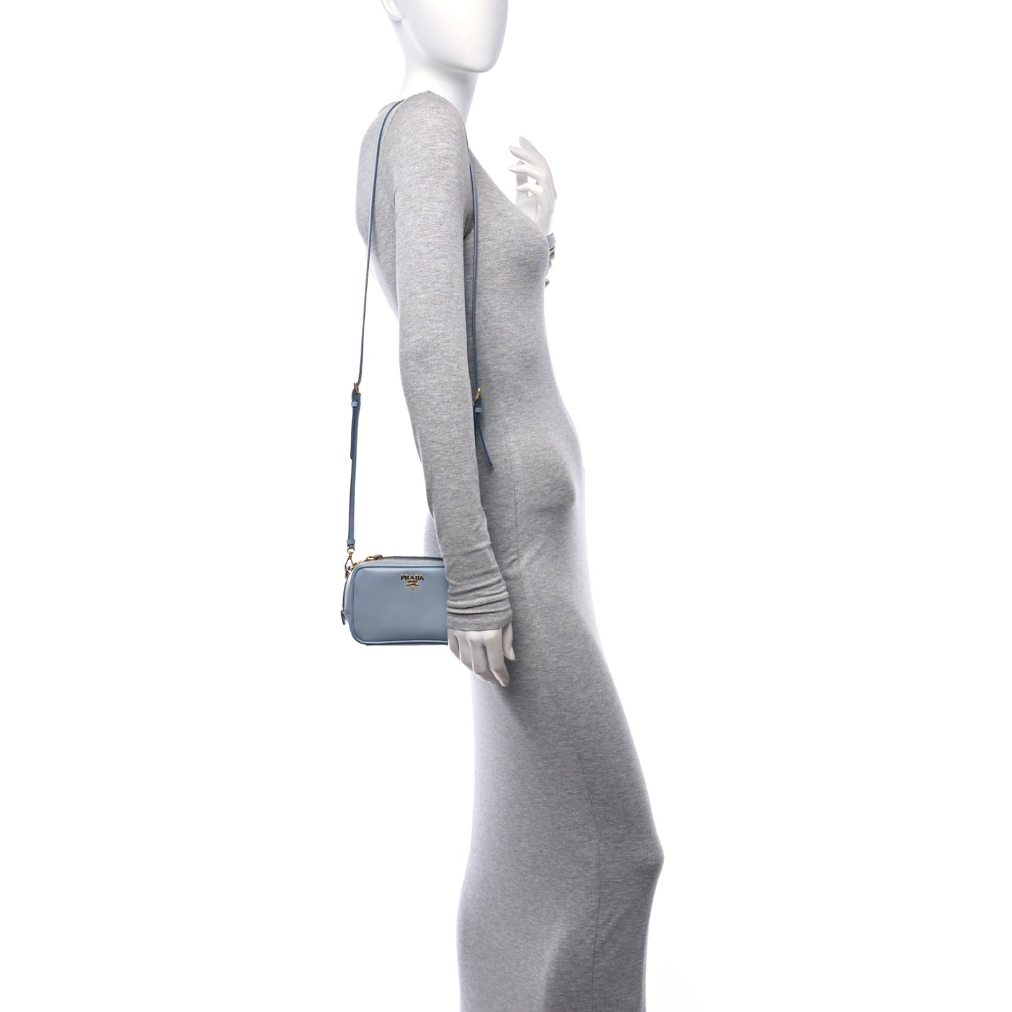 Saffiano Mini Camera Crossbody Bag Astrale