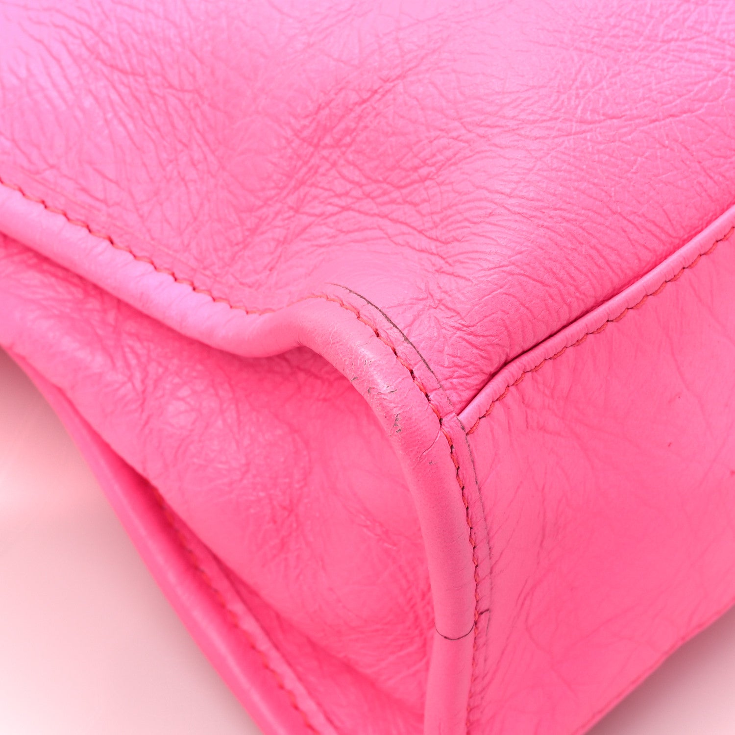 Balenciaga Agneau Classic Silver Hardware S City Rose Fluo 14 of 18