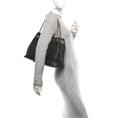 Gucci Pebbled Calfskin Medium Soho Chain Shoulder Bag Black 2 of 10