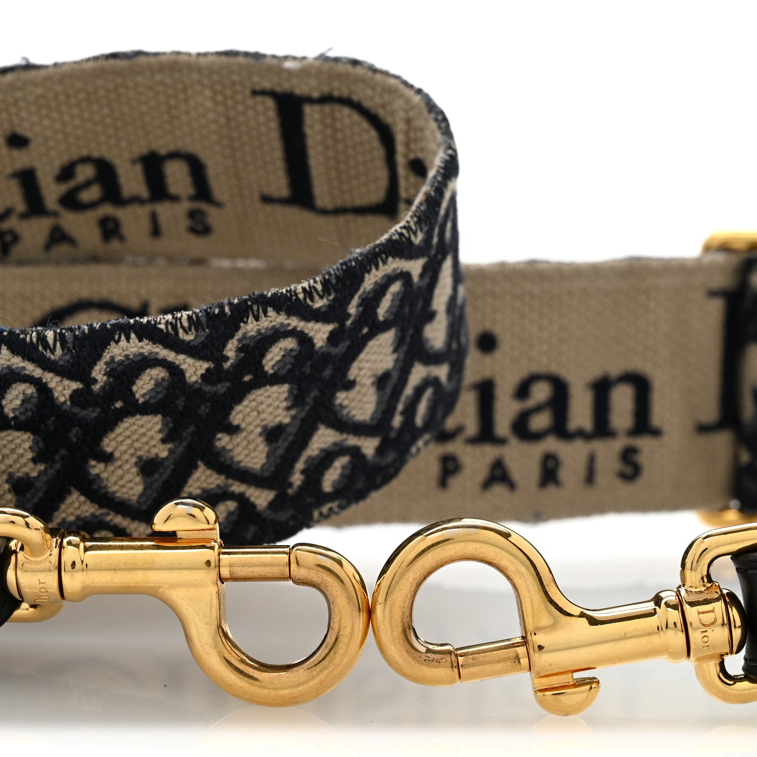 Christian Dior Oblique Shoulder Strap Blue 3 of 6