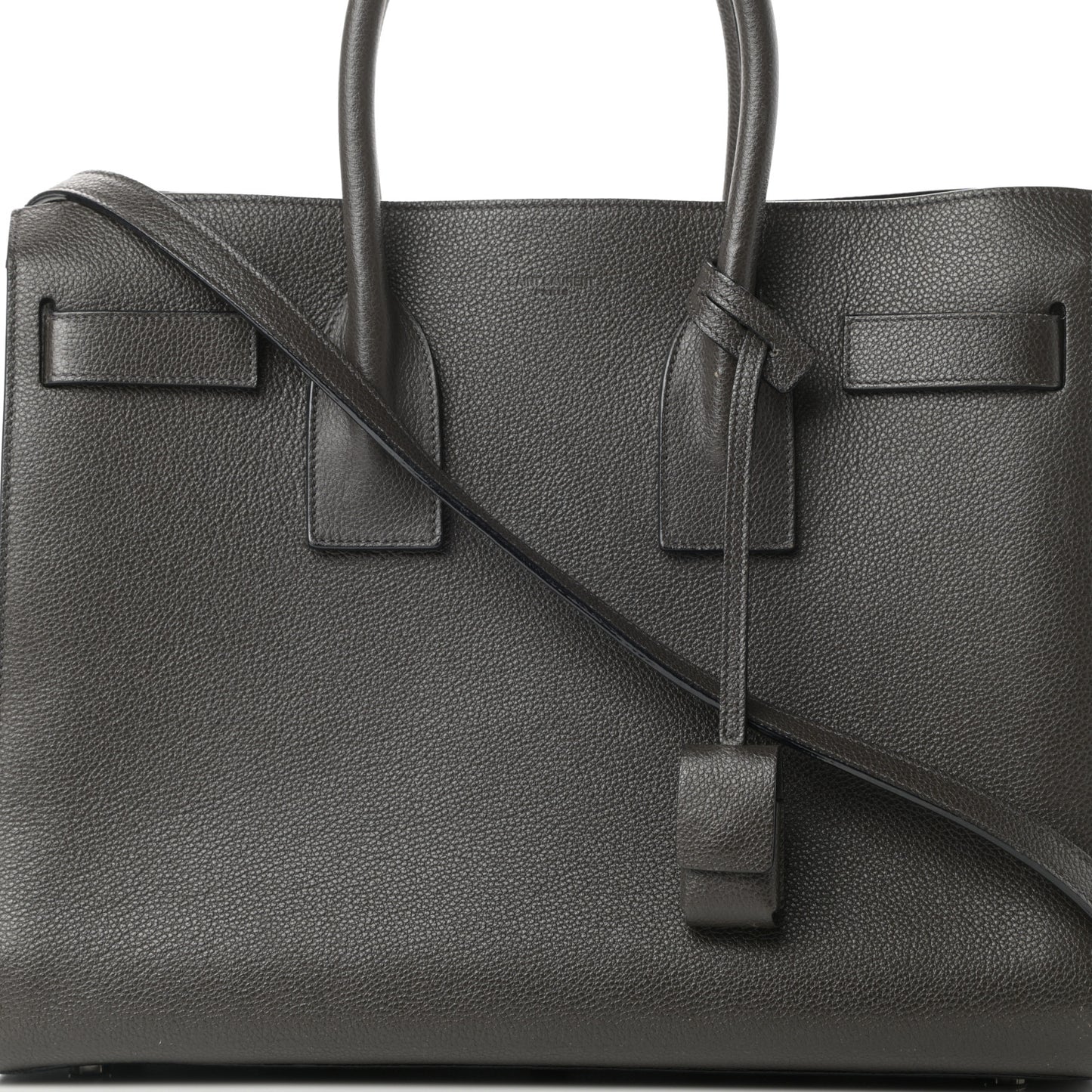 Grained Calfskin Small Sac De Jour Coal