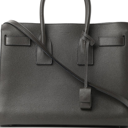 Saint Laurent Grained Calfskin Small Sac De Jour Coal 8 of 13
