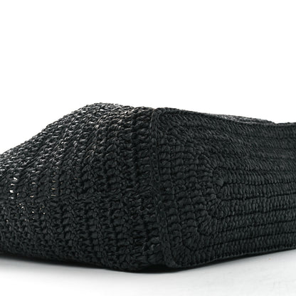 Saint Laurent Raffia Rive Gauche Tote Black 9 of 12