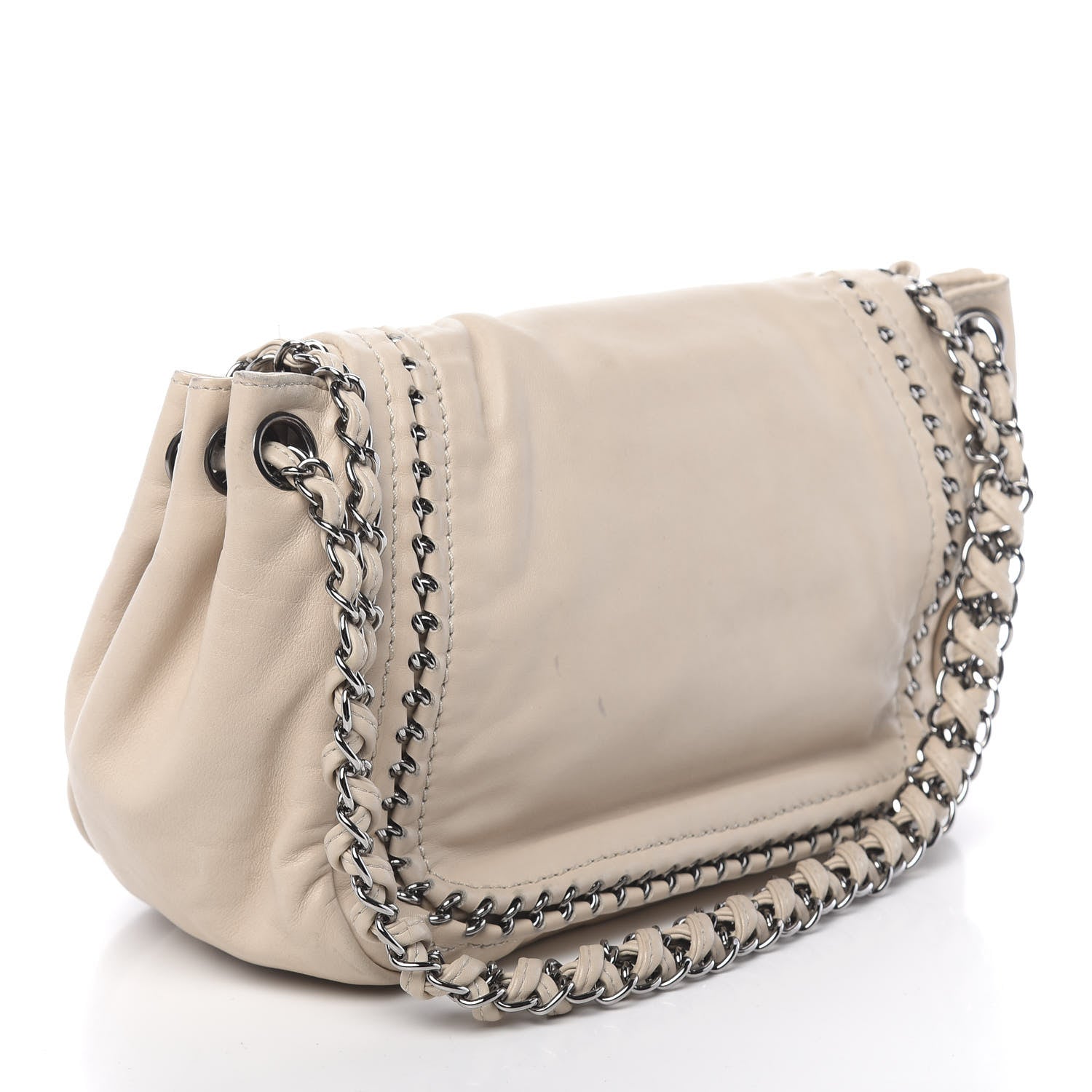 Chanel Smooth Calfskin Luxe Ligne Flap Light Beige 3 of 15