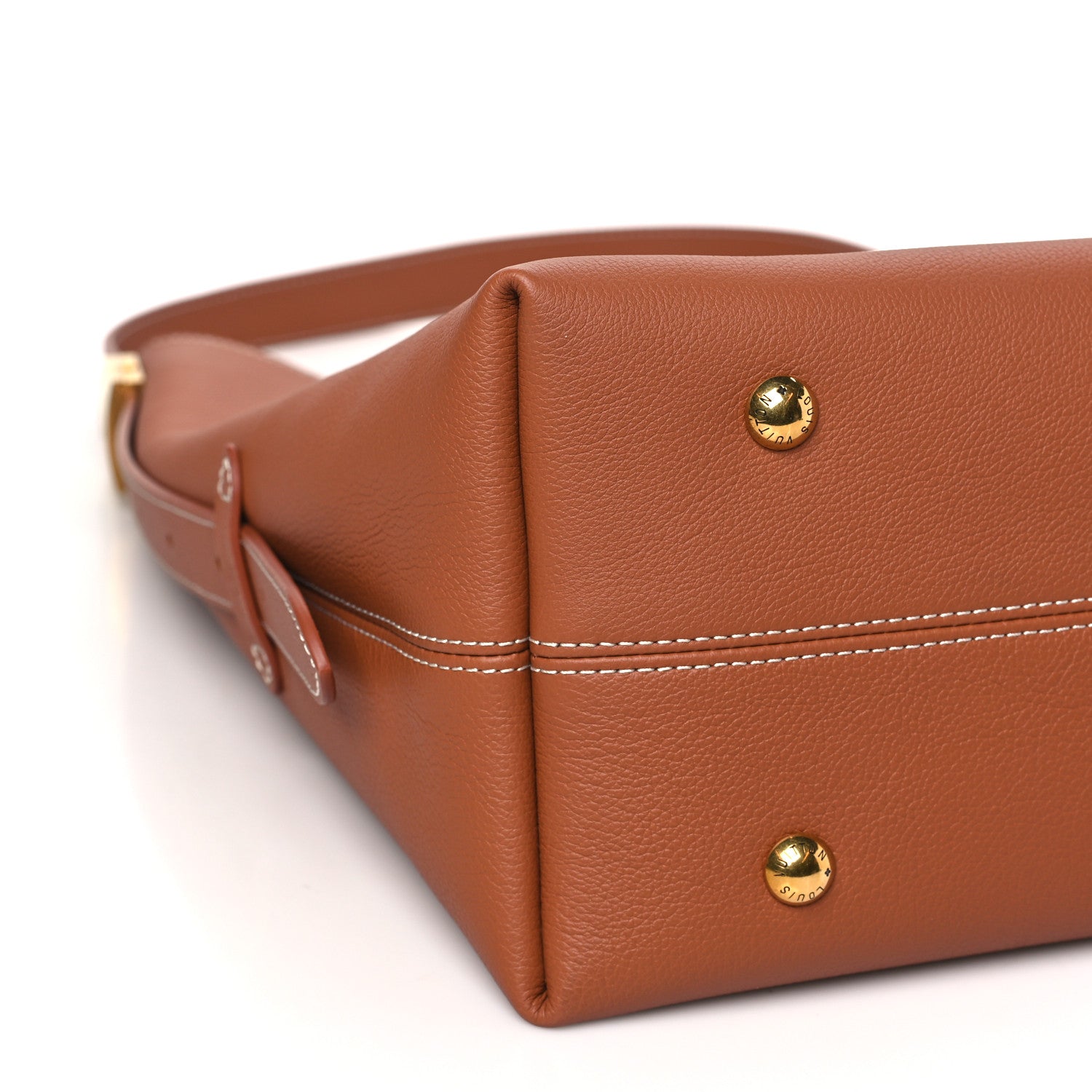 Louis Vuitton Grained Calfskin Low Key Hobo MM Cognac 8 of 9