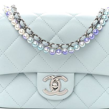 Chanel Lambskin Quilted Mini My Perfect Flap Light Blue 8 of 10