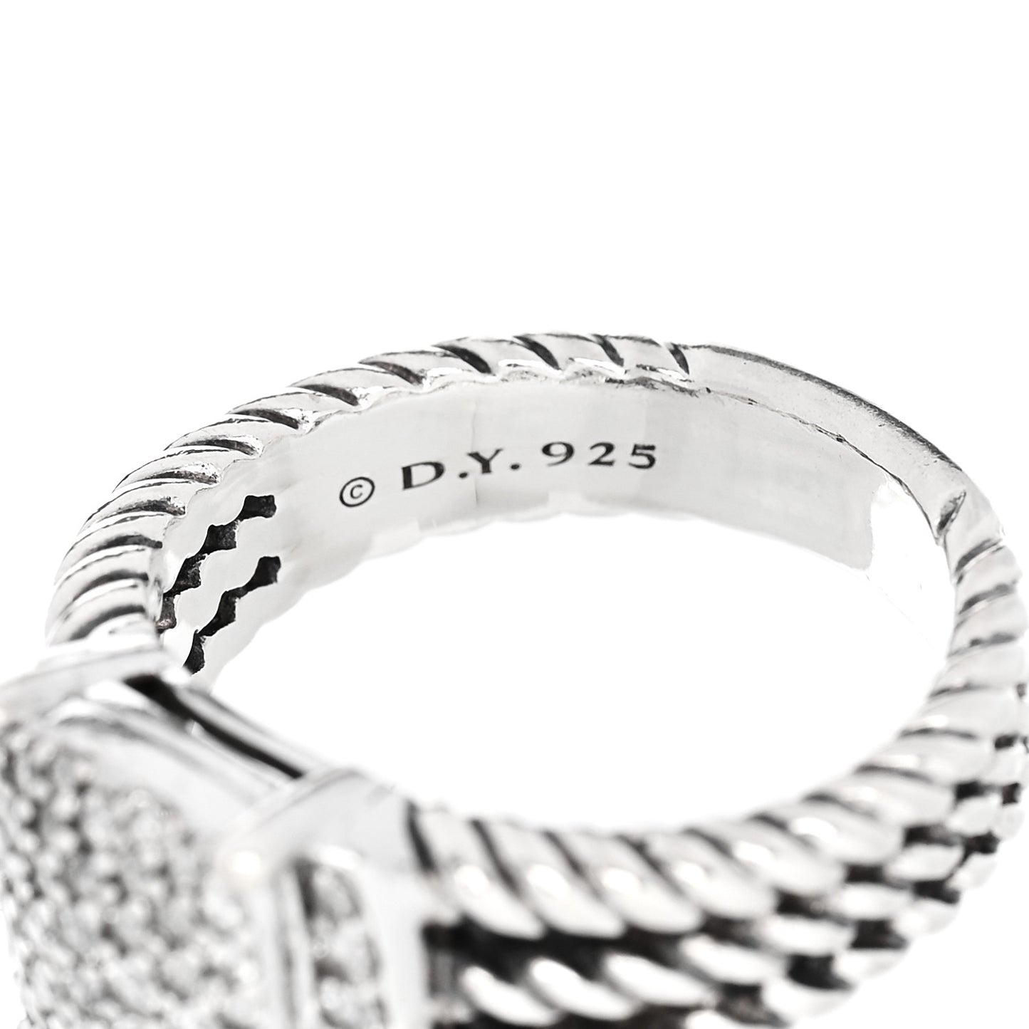 Sterling Silver Diamond 10mm Petite Wheaton Ring 51 5.75