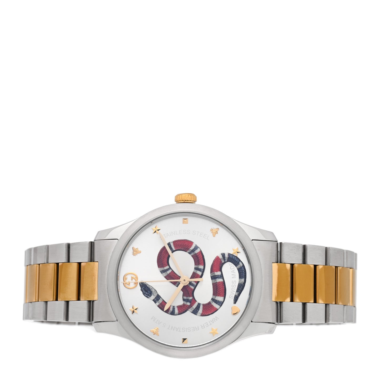 Stainless Steel 38mm G-Timeless Two Tone Snake Quartz Watch
