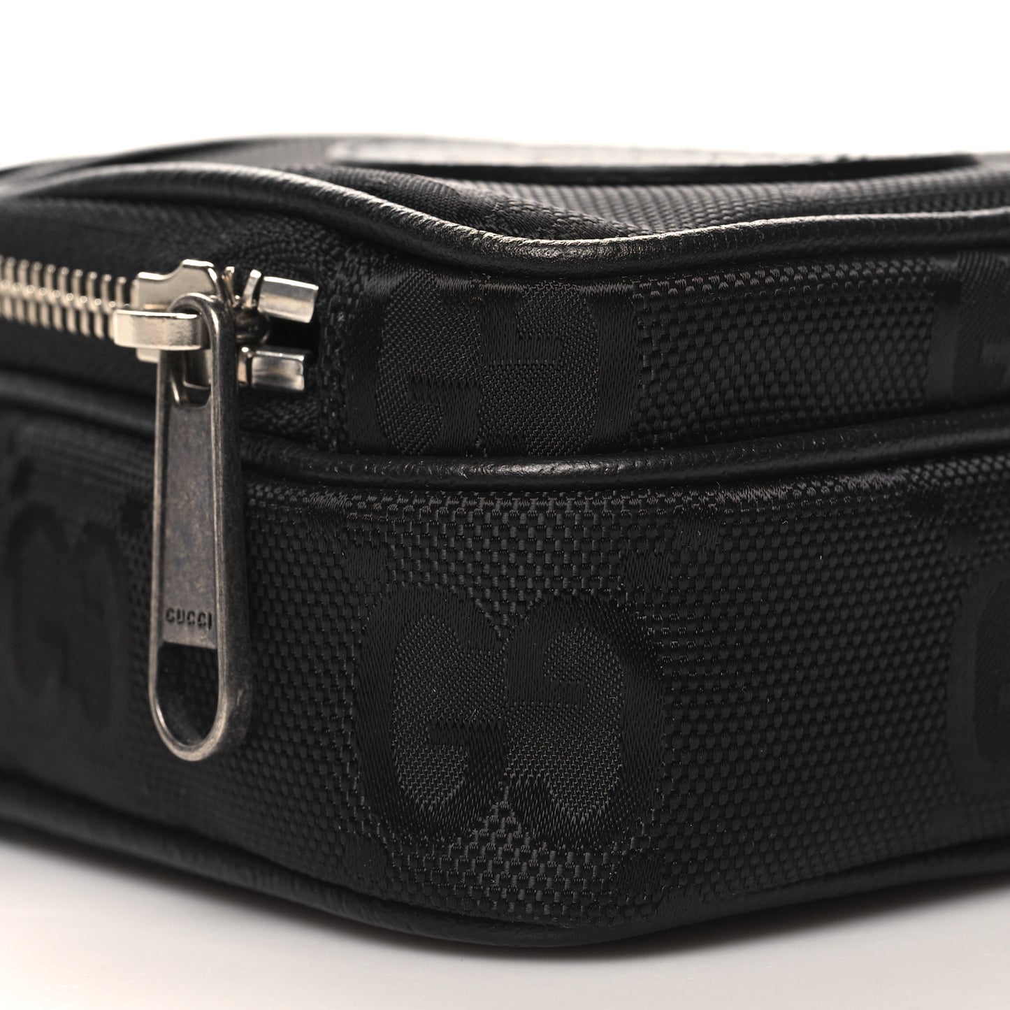 Econyl Nylon Monogram Off The Grid Shoulder Bag Black