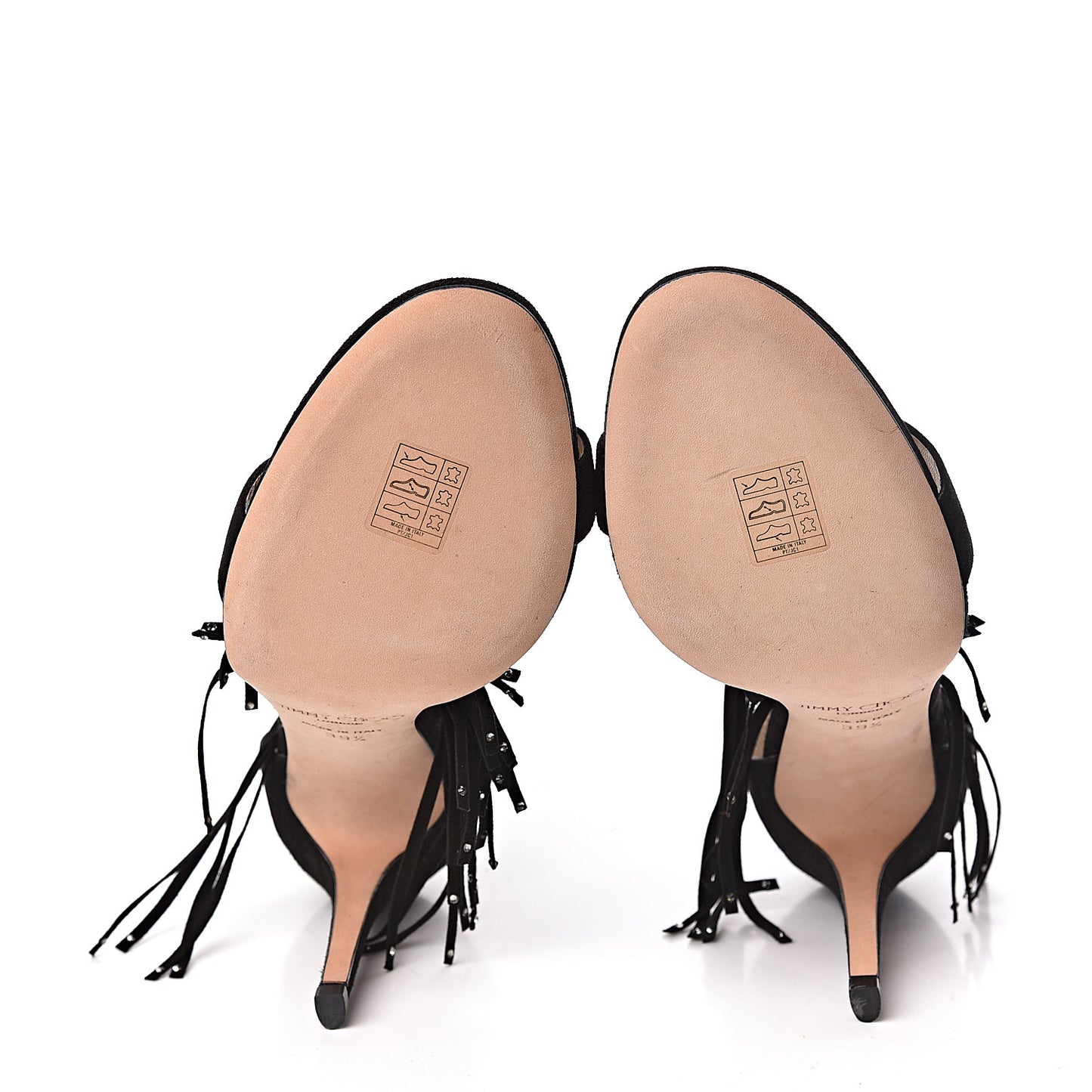 Suede Viola Tassel Sandals 39.5 Black