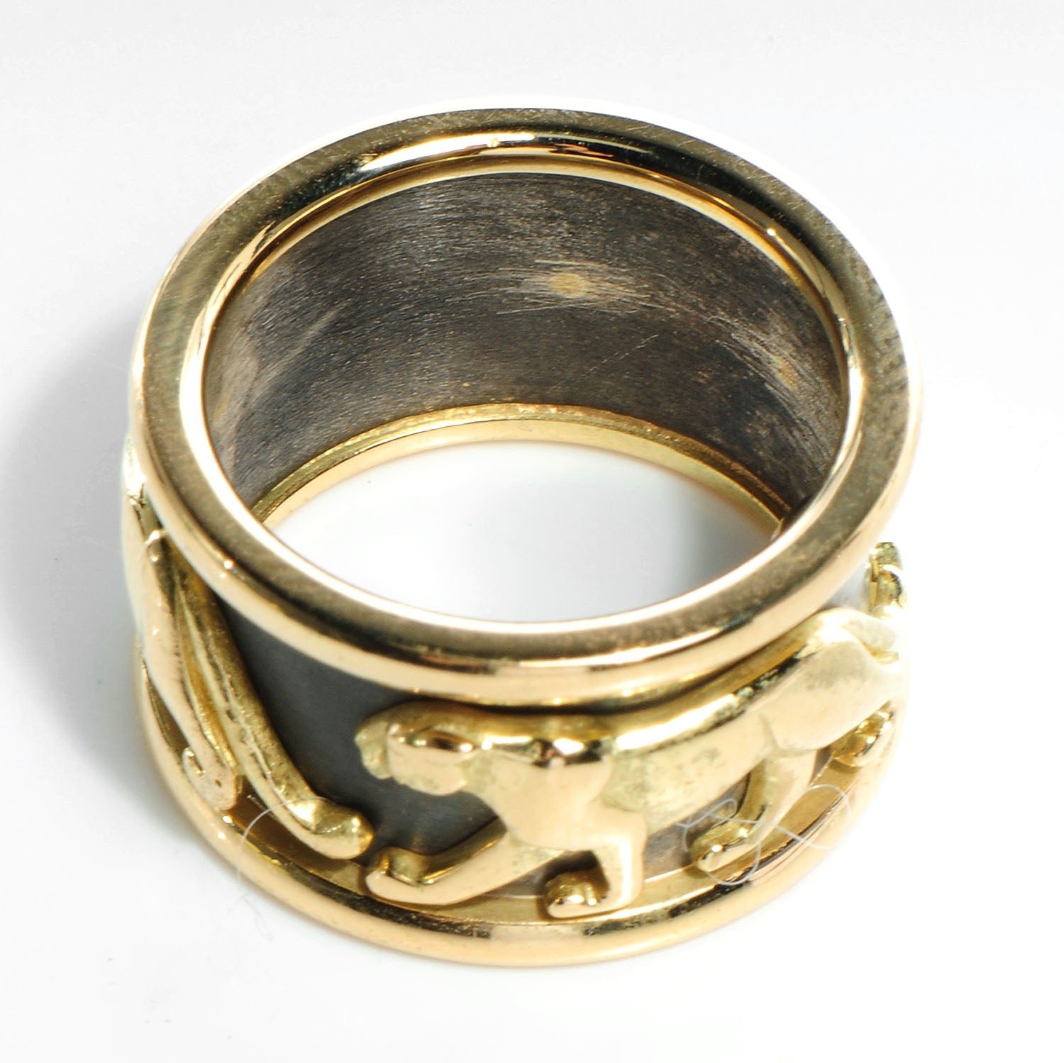 Cartier 18K White Yellow Gold Panther Ring 49 5 7 of 7