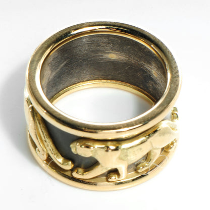 Cartier 18K White Yellow Gold Panther Ring 49 5 7 of 7