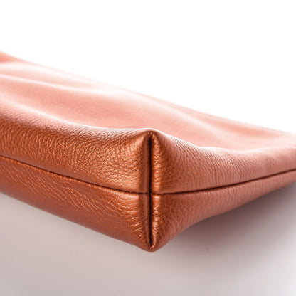 Gucci Metallic Pebbled Calfskin Tassel Clutch Orange 6 of 9