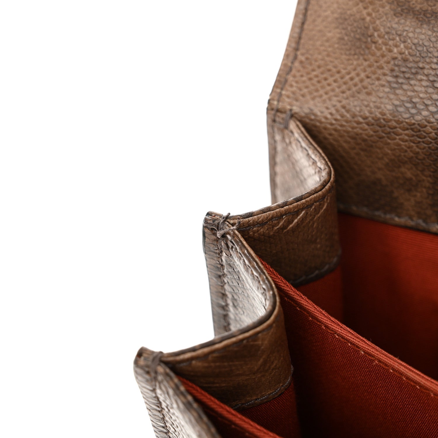 Bulgari Shiny Karung Serpenti Forever Top Handle Brown 13 of 15