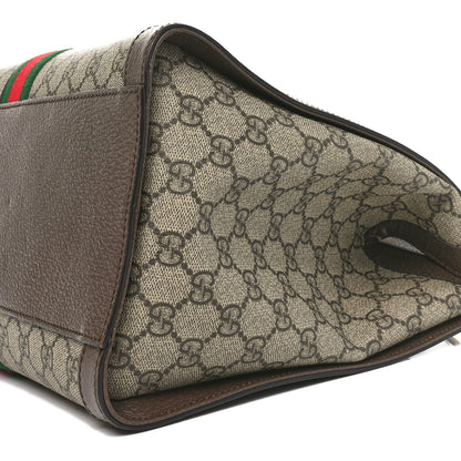 Gucci GG Supreme Monogram Web Medium Ophidia Tote Bag Brown 10 of 10