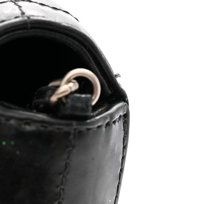Chanel Patent Quilted East West Chocolate Bar Flap Black 13 of 14