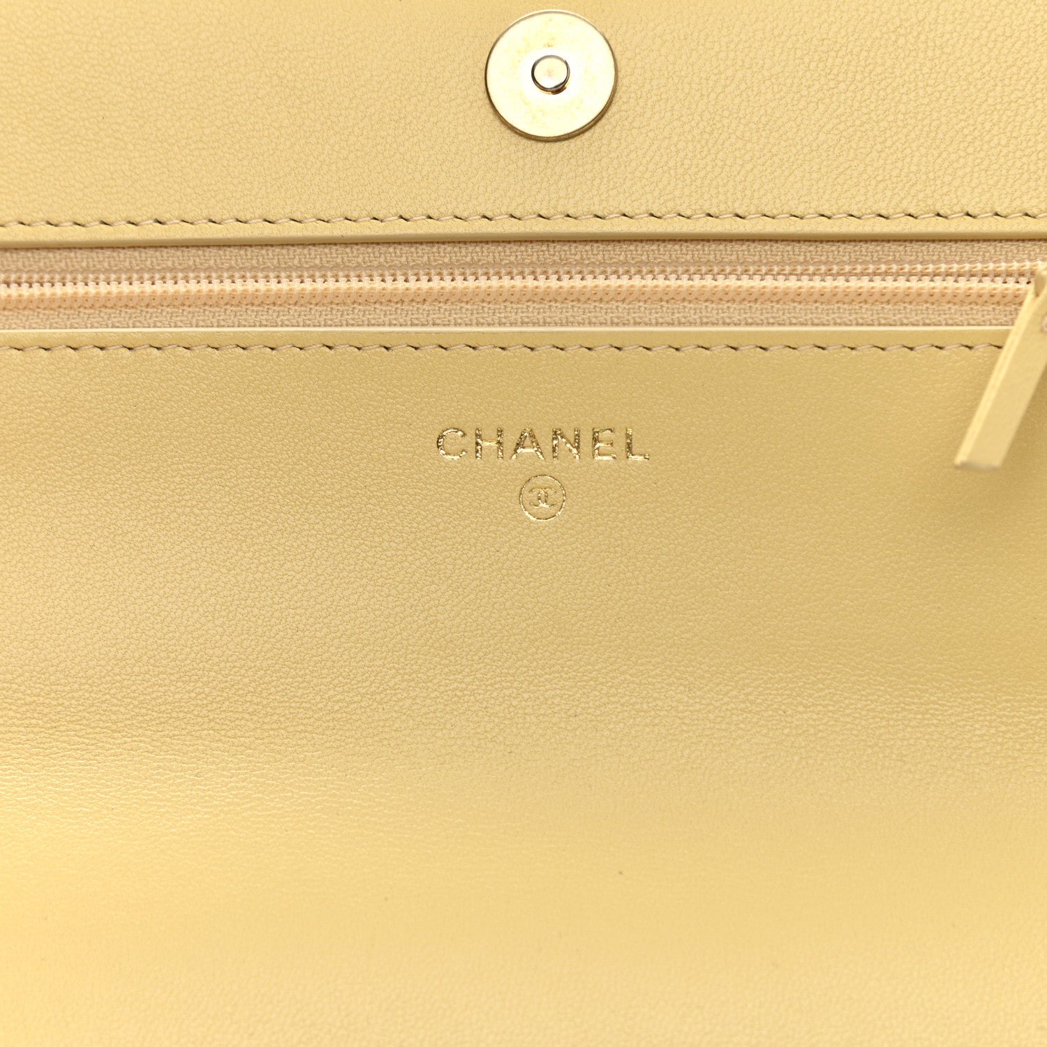 Chanel Lambskin Quilted Chanel 19 Wallet On Chain WOC Yellow 6 of 11