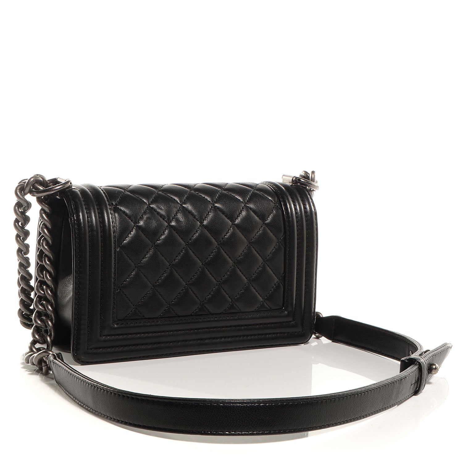 Chanel Lambskin Quilted Small Boy Flap Black 3 of 7