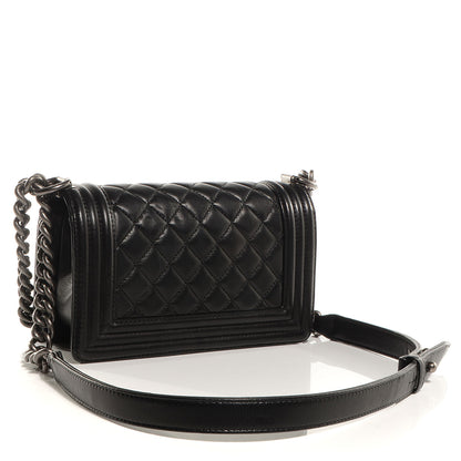 Chanel Lambskin Quilted Small Boy Flap Black 3 of 7