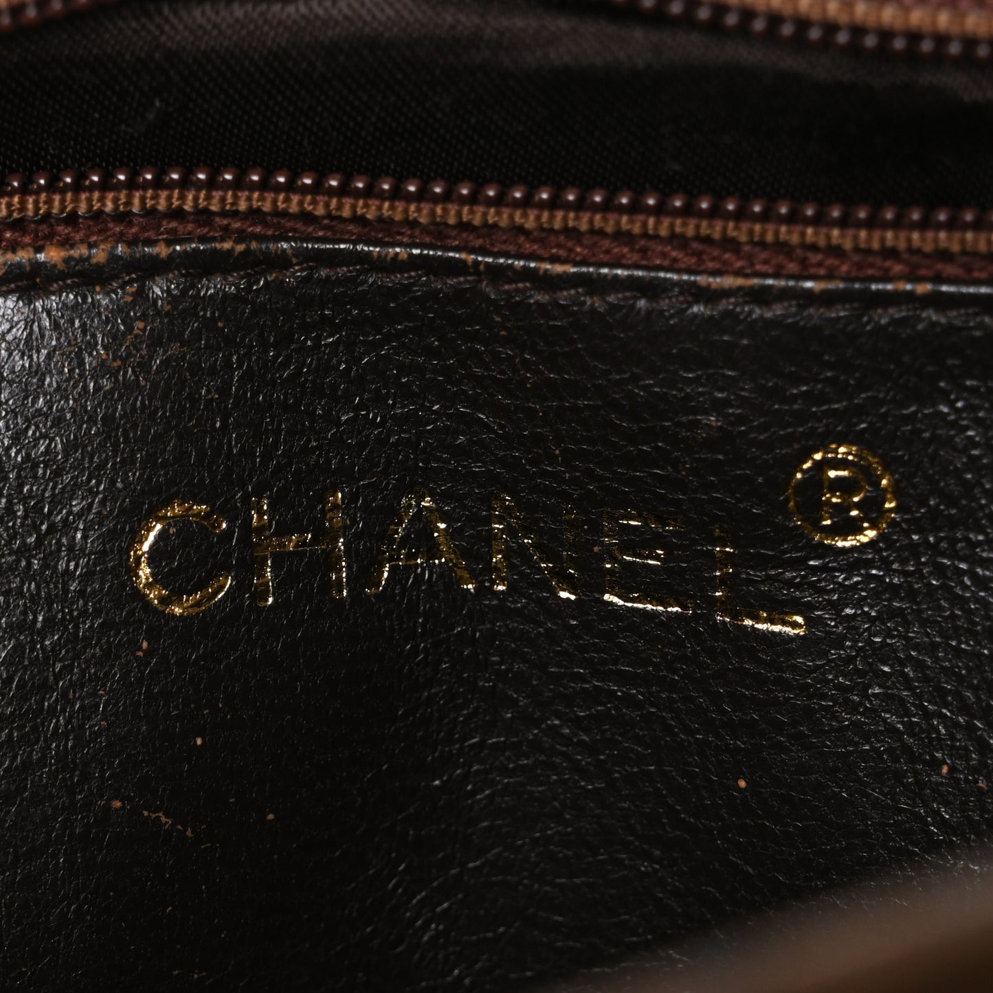 Suede Quilted CC Shoulder Bag Brown