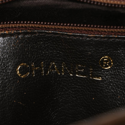 Chanel Suede Quilted CC Shoulder Bag Brown 5 of 11