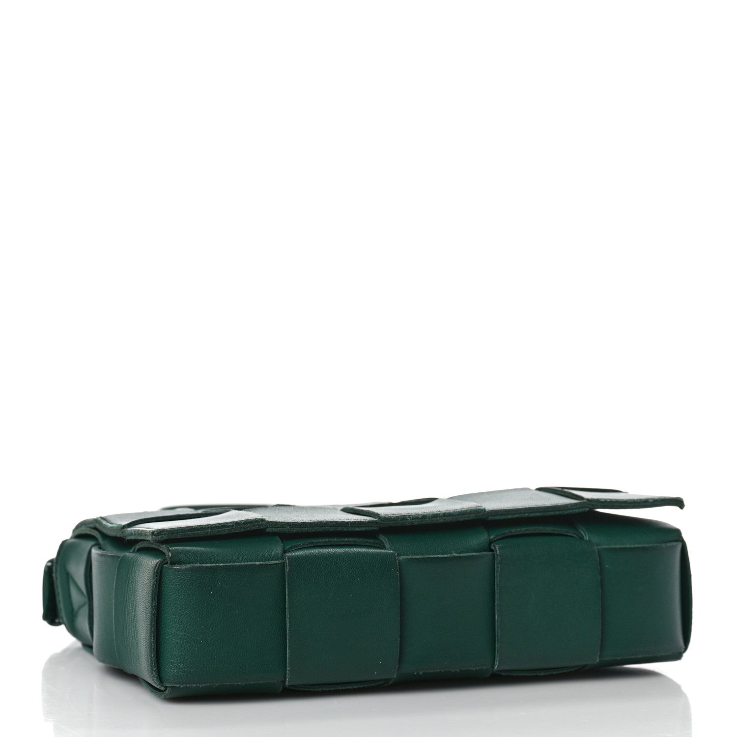 Bottega Veneta Lambskin Maxi Intrecciato Cassette Crossbody Bag Raintree Green 3 of 7