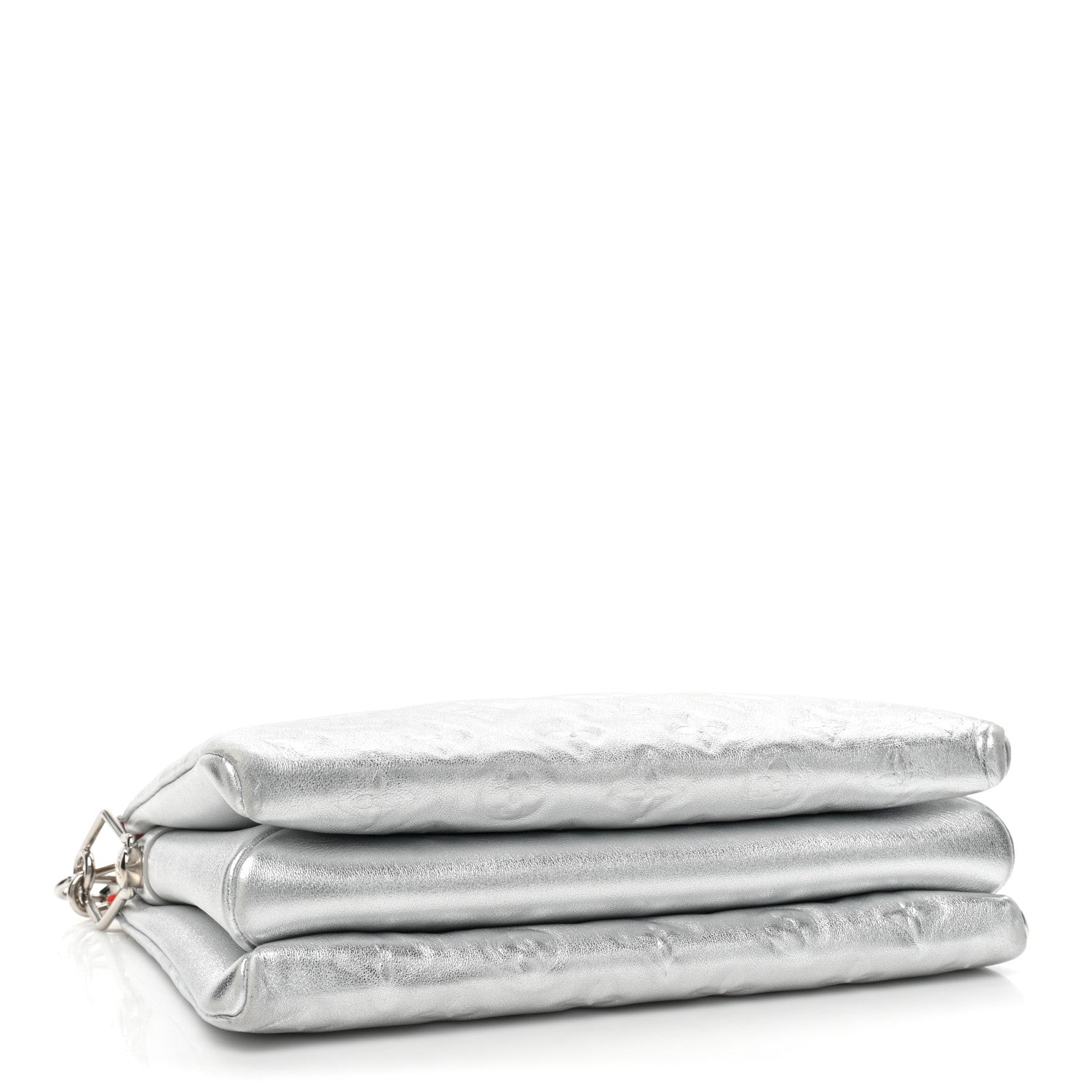 Louis Vuitton Metallic Lambskin Embossed Monogram Coussin PM Silver 4 of 14
