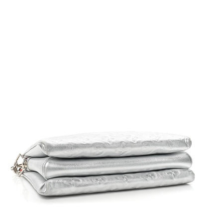 Louis Vuitton Metallic Lambskin Embossed Monogram Coussin PM Silver 4 of 14