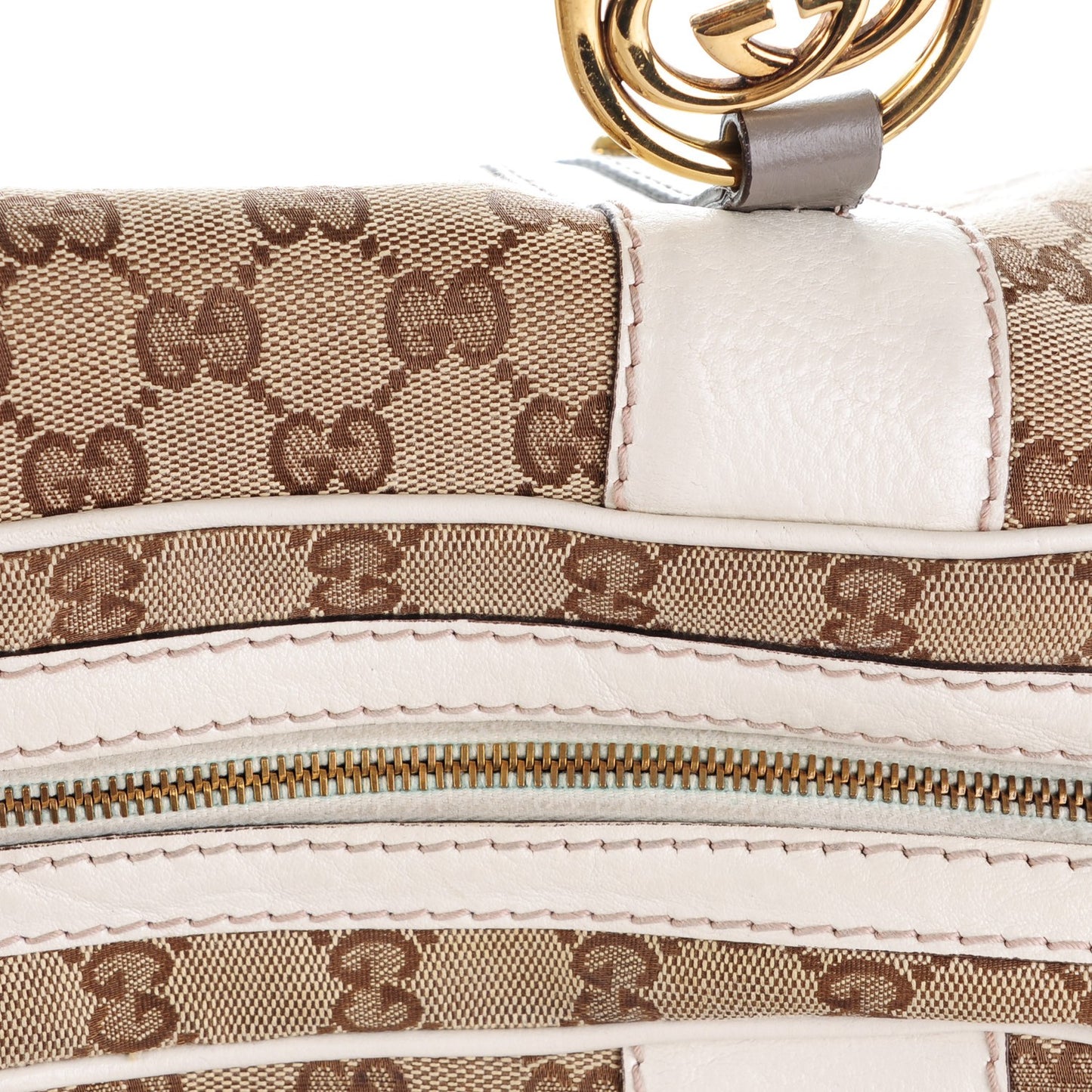 Monogram Medium Interlocking Boston Off White