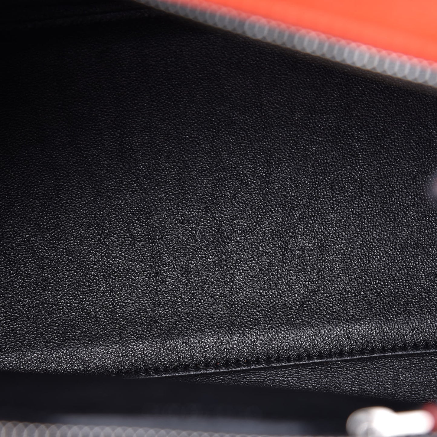 Grained Calfskin Medium Edge Shoulder Bag Vermillion