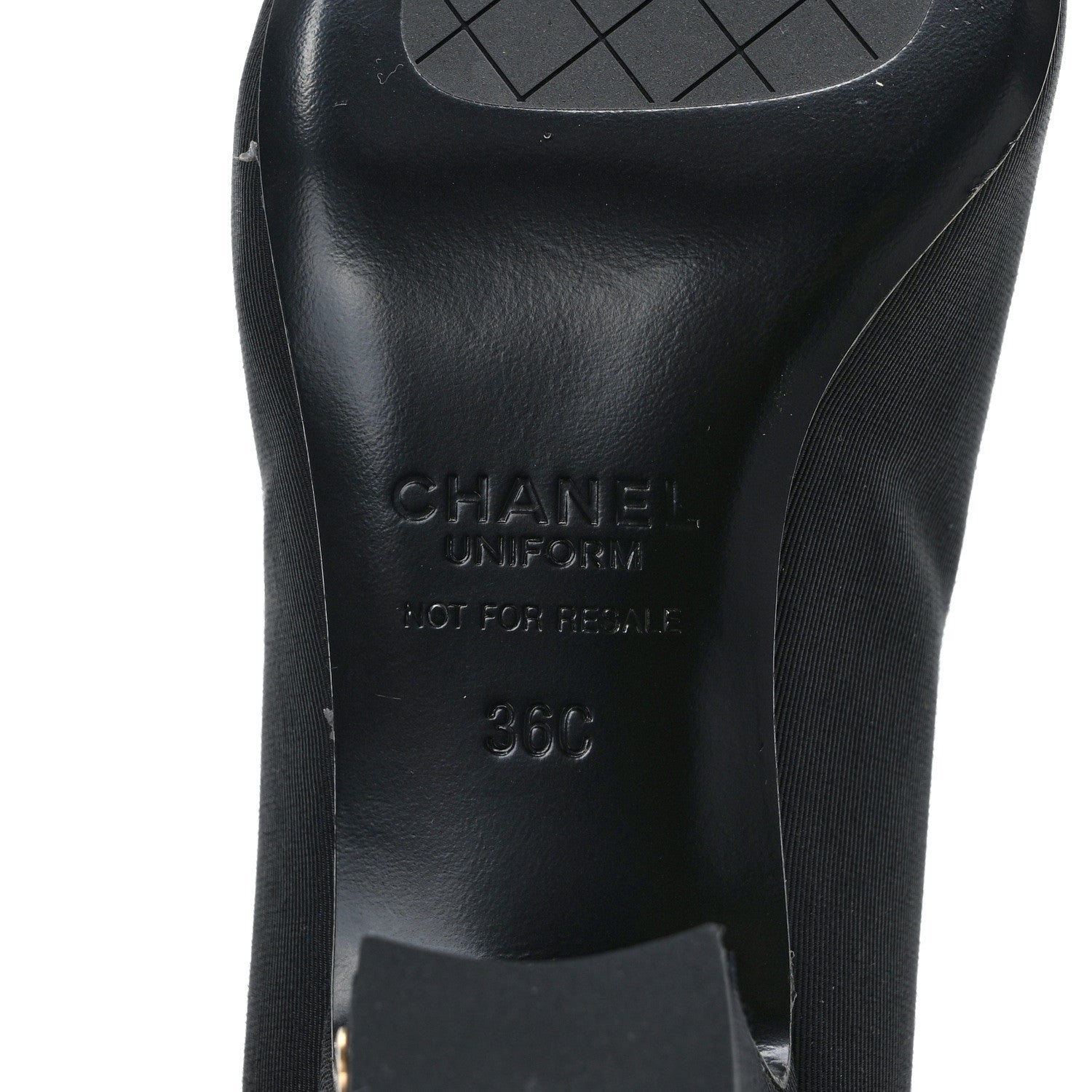 Chanel Lambskin Cap Toe CC Pumps 36 Black 6 of 8