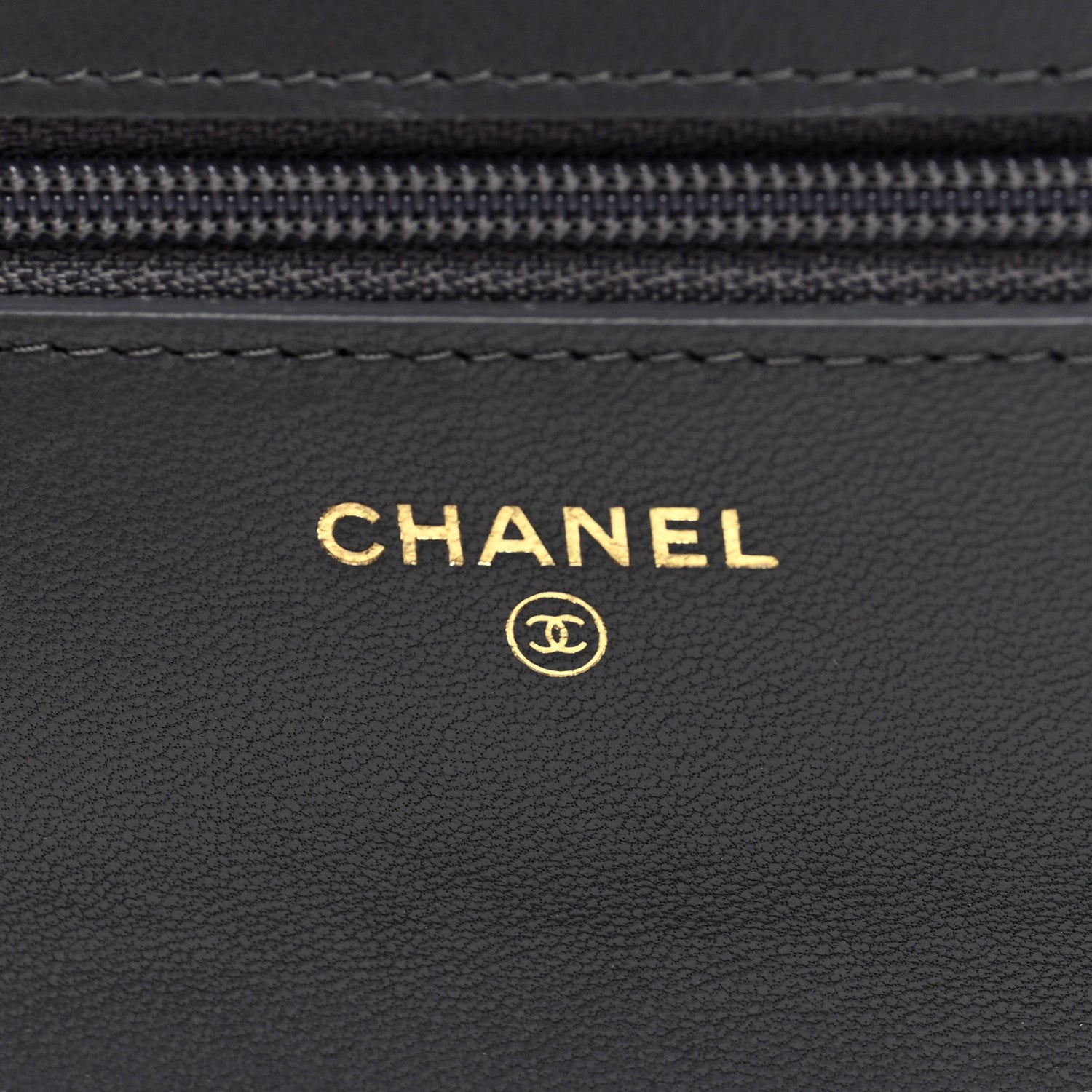 Chanel Lambskin Quilted Chanel 19 Wallet On Chain WOC Dark Grey 6 of 10