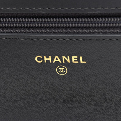 Chanel Lambskin Quilted Chanel 19 Wallet On Chain WOC Dark Grey 6 of 10