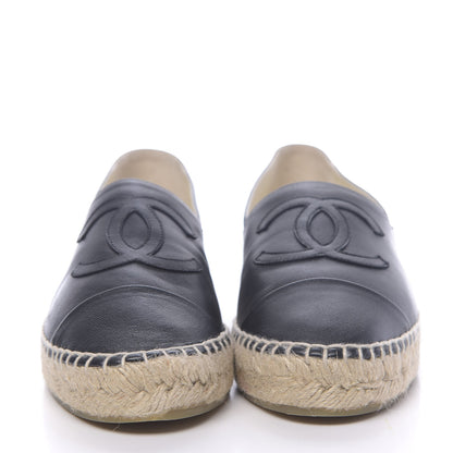 Chanel Lambskin CC Espadrilles 37 Black 2 of 10
