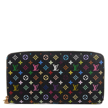 Louis Vuitton Monogram Multicolor Zippy Wallet Black Grenade 1 of 7