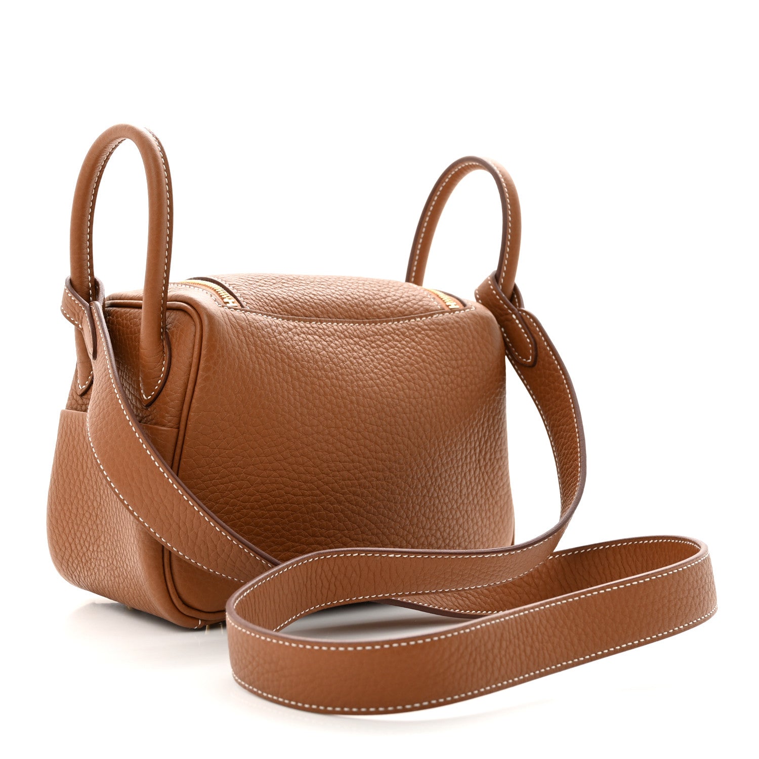 Hermes Taurillon Clemence Mini Lindy 20 Gold 3 of 10