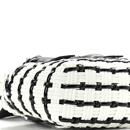 Balenciaga Faux Calfskin XXS Bistro Basket Black White 8 of 9