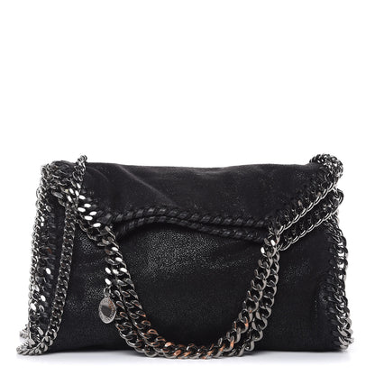 Stella McCartney Shaggy Deer Mini Falabella Fold Over Tote Black 1 of 10