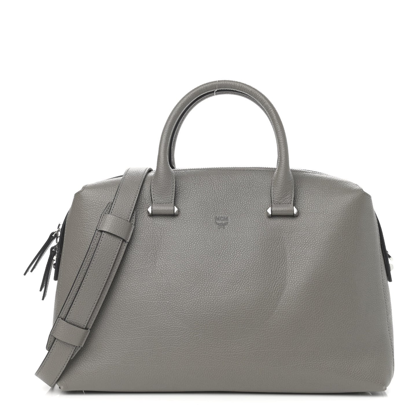 Grained Calfskin Large Ella Boston Grey
